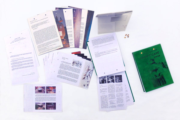 Panoramic view of <em>Object Cast_The Book</em> components