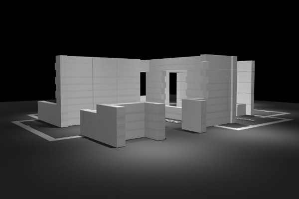 Exhibition design rendering